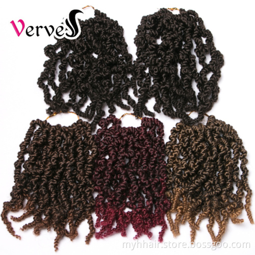 Spring Pre-twisted Braids Synthetic Crochet Hair Extensions 10 inch 15 strands/pack Ombre Curly Crochet Twist Braids